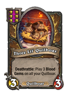 三びきの子ルボア Three Lil Quilboar