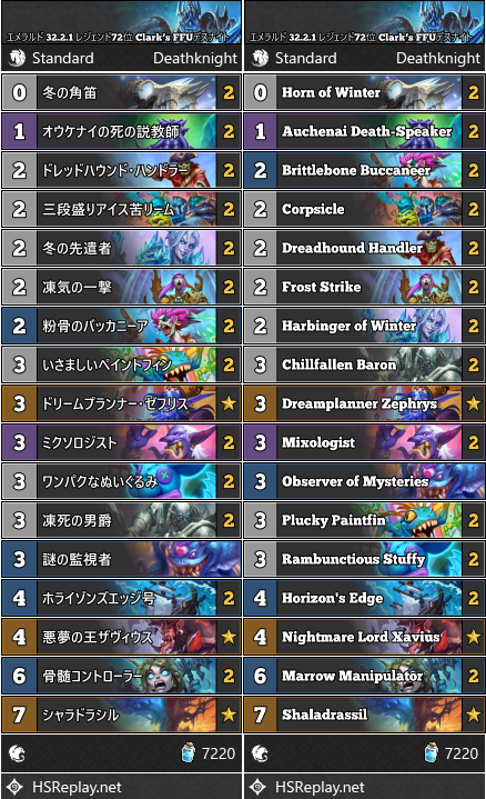 エメラルド 32.2.1 レジェンド72位 Clark’s FFUデスナイト