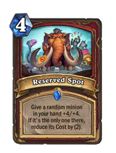 予約席 Reserved Spot