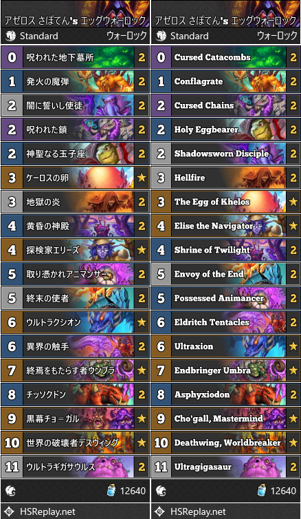 アゼロス さぽてん's エッグウォーロック