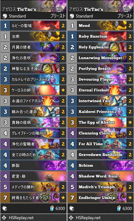 アゼロス TicTac's エッグプリースト