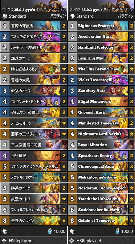 アゼロス 35.0.3 gyu's ターンエンドパラディン