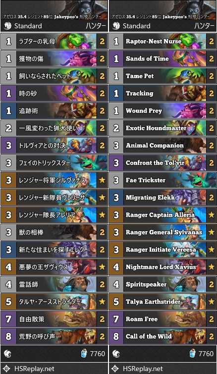 アゼロス 35.4 レジェンド85位 Jakeypoo's 相棒ハンター