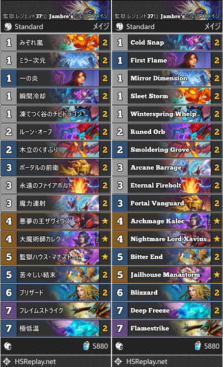監獄 レジェンド37位 Jambre's ミルハウスメイジ